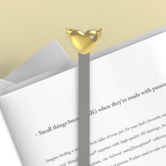 Metalmorphose 3D WINGED HEART (ROSEGOLD) BOOKMARK - Picture 4 of 7
